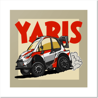 Yaris GR Rall Caricature Posters and Art